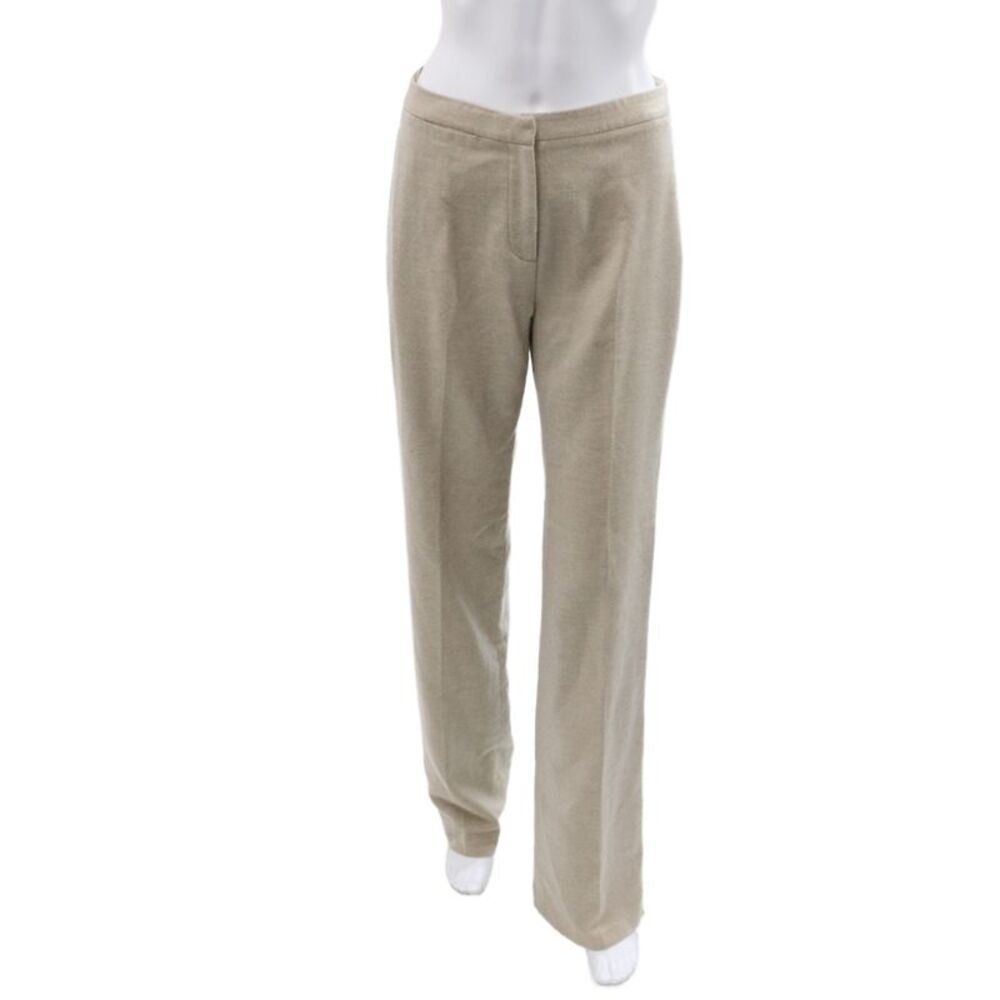 Loro Piana Womens Beige Cashmere Dress Pants Size 42